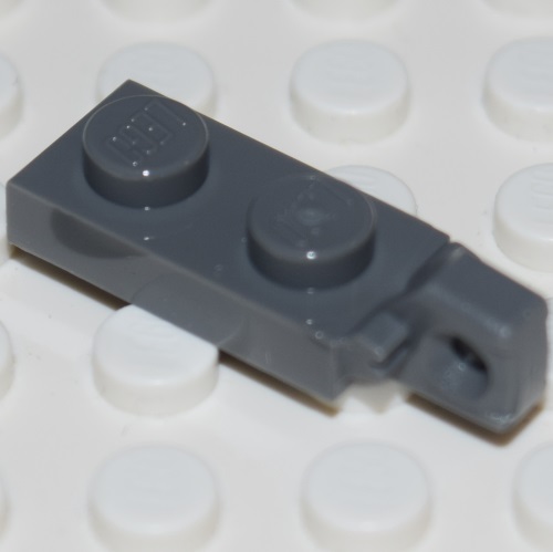 4210883 Plate 1X2 W Stub Vertical End 44301 Dark Stone Grey